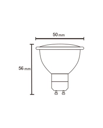 BOMBILLA LED * GU10 8W 100º 3000K